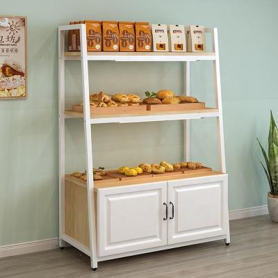 China Easy Install For Food Grade Soft Paintless Bread Display Stand Cabinet Wooden Bakery Display Showcase for sale