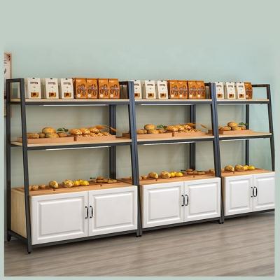 China Easy Install OEM ODM Showroom Bakery Cake Bread Display Cabinet Paintless Bread Display Stand Showcase for sale