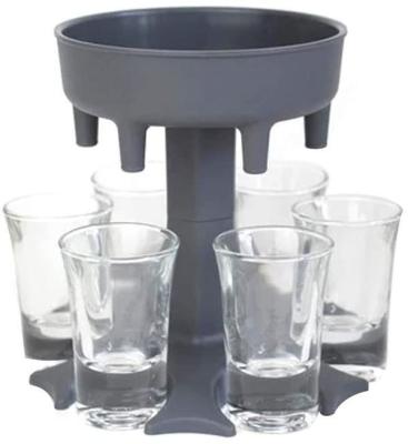 China 6 shot glass dispenser and shot glass6 shot glass dispenser and rack 6 shot glass dispenser for sale