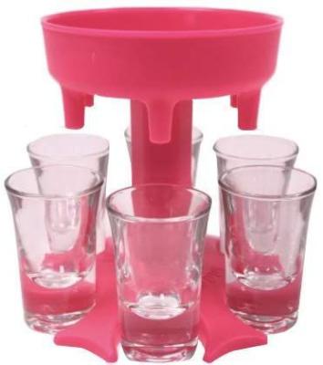 China Dispenser 6 Shot Glass 6 Wine Dispenser Six Ways 6 Port Drinkware Separate Drinks Cup for sale