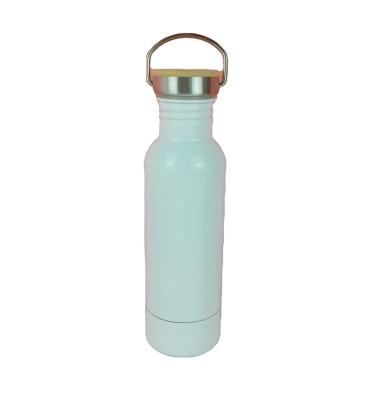 China Stainless Steel Water Bottle Bamboo Lid Metal Lid Sports Bottle Viable Personalized Steel Thermos Bottle With Bamboo Lid 500ml for sale