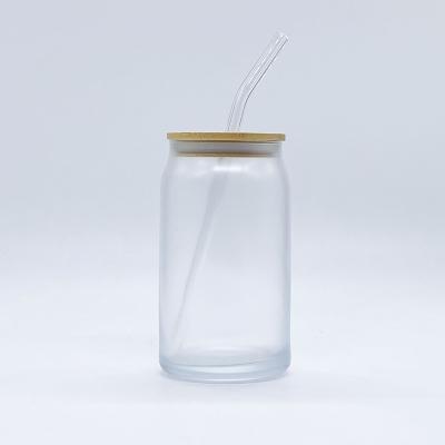 China Viable Stock Reusable Sublimation Glass Mug With Lid Bamboo Water Bottle Bamboo Mug for sale