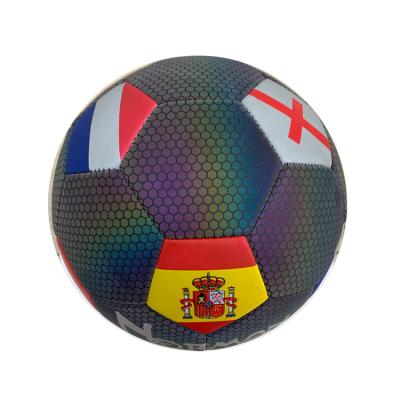 China Wholesale New Holographic Leather Football Soccer Training Thoughtful Custom for sale