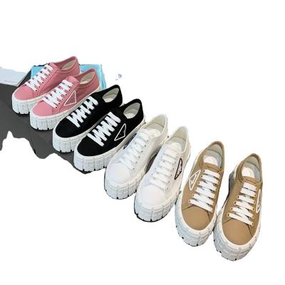 China Wholesale Breathable Lace Up High Waist Platform Bulky Shoes Designer Wedge Casual Sneaker Cushioning Casual Sneaker For Women for sale