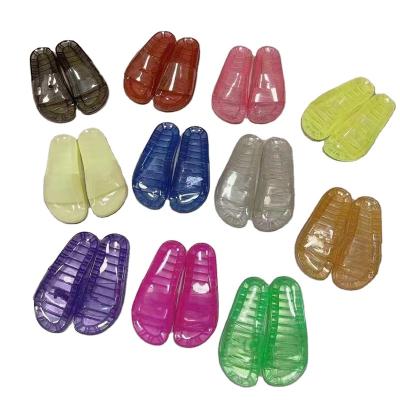 China Damping 2022 Jelly Shoes Ladies Flat Beach Clear Jelly Shoes Ladies Flat Beach Summer Fashion Women Sandals Shoes Vacation Outdoor Slides for sale