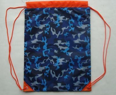 China Promotion Gym Sack Bag / Sports String Bags All Over Camo Pattern Print for sale