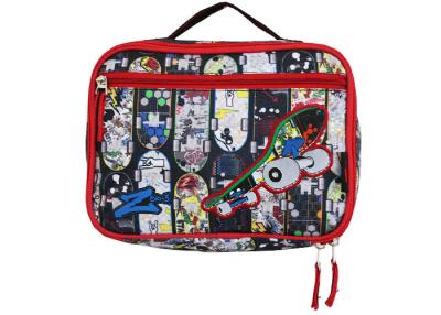 China Insulated Lunch Picnic Cooler Bag Red / Navy / White 22×17×9 cm Heat Transfer Print for sale