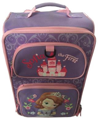 China Students 300D Polyester Wheeled Book Bag Childrens Trolley Bag For Traveling for sale