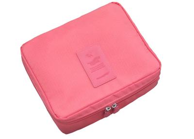 China Polyester And Pu Leather Lightweight Toiletry Organizer Travel Bag Ladies 16 X 12 X 9cm for sale