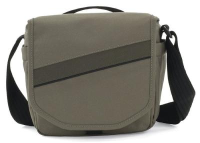 China Nylon Grey Shoulder Messenger Bag For Camera With Front Pocket Buckle Closure for sale