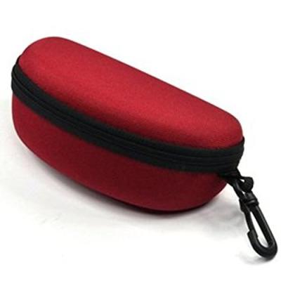 China Red Hard Protection Personalised Sunglasses Case Zippered For Cycling Running for sale