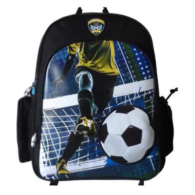 China 600D/PVC+210D/PU Back To School Bag Football Pattern Plastic Handle for sale