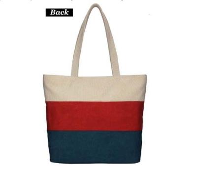 China Ladies Shopping Tote Bag Canvas 18.1 X 0.8 X 12.2 Inches Customized Logo for sale