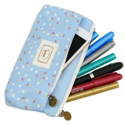 Chine Les beaux loisirs badinent la trousse d'écolier personnalisée avec la toile de la tirette 12oz en métal à vendre