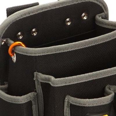 China Functional Multi Pockets Electrician Tool Pouch Black Zipper Tool Bag 25 X 19 X 17cm for sale