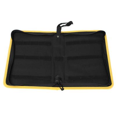 China 600D Polyester Portable Zippered Tool Bag With Multiple Elastic Blinding Inside for sale