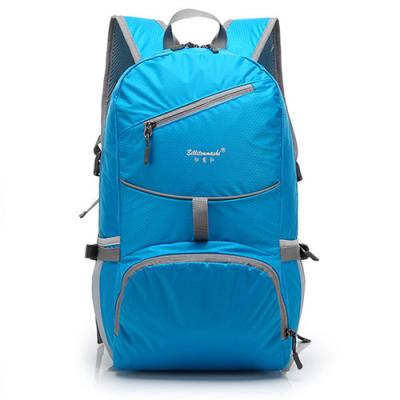 China Nylon Blue Luggage Camping Hiking Backpack Waterproof For Travel / Sports for sale