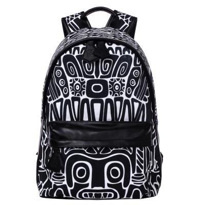 China Cool Black Ghost Face Pattern Sports Backpack Double Strap Unisex School Bag for sale