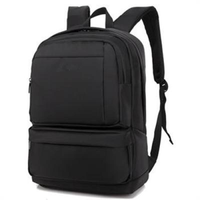 China Men's Black Nylon Sports Backpack Laptop Computer Bag For Travel Front Pocket for sale