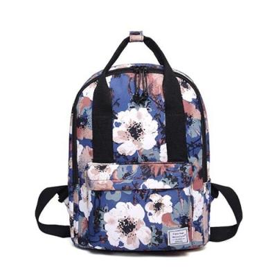 China Fashion Leisure 600d Polyester Lady Backpack Waterproof All Over Print Bag for sale