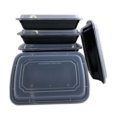 China New Microwavable Microwave Meal Prep Safe Disposable Plastic Takeout Food Container With Lid for sale