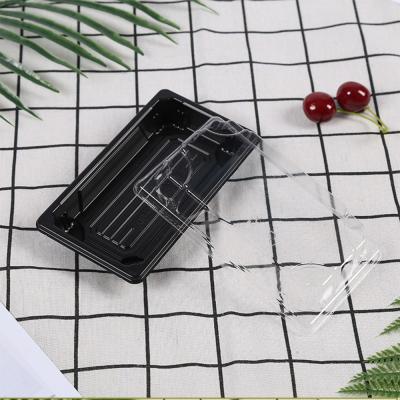 China Kitchen Fruit Disposable Carry Out Container Rectangle Take Cake Boxes Disposable Dessert Box Sushi Packing Case for sale