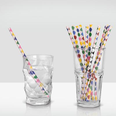 China Design Disposable Hot Selling Striped Paper Drinking Straw for sale