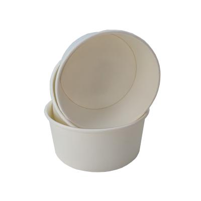 China ODM/OEM White Biodegradable Greaseproof Round Compostable Removal Packing Salad Wrapping Paper Quick Boxes for sale