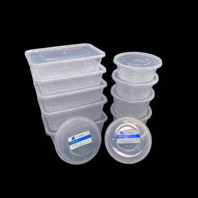 China 1000ML Clear Microwavable Packaging Disposable Microwavable Plastic Food Container for sale