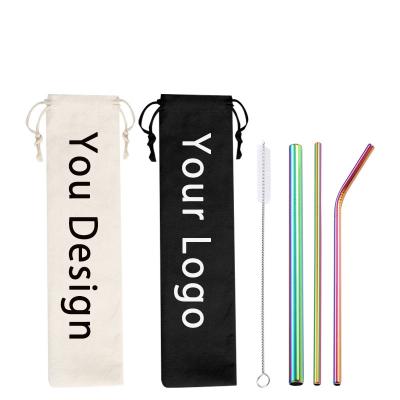 China Disposable Custom Wine Bar Food Grade Approved Stainless Steel Straws Reusable Metal Drinking Straws for sale