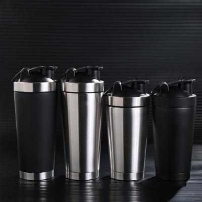 China 500ml/750ml Protein Shaker Bottle Viable Creative Sport Fitness Stainless Steel Shaker Tumbler for sale