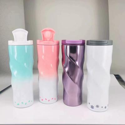 China New Viable 500ml Twist Travel Mug Thermos Stainless Steel Coffee Mug With Lid Travel Coffee Mug Vacuum Coffee Tumbler for sale