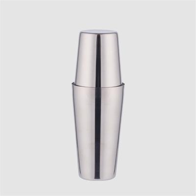 China Viable Bartender Tool Driking Shaker Cup Cocktail Tin 500/750ml 18/8 Stainless Steel Boston Cocktail Glass for sale