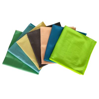 China 40*40cm QUICK DRY Custom 280gsm Screen Cup Window Cleaning Cloth Microfiber Car Glass Towel For Auto Interior Detailing for sale