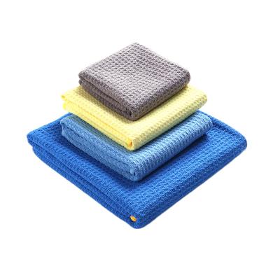 China Microfiber Pineapple Waffle Cloth Car Wash Household Viable Cleaning Cloth For Kitchen Floor Auto Home for sale