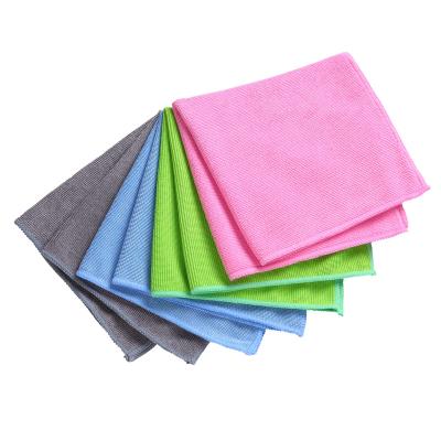 China 40x40cm QUICK DRY Multi-purpose 300gsm Kitchen Car Microfiber Pearl Towel 3-M Lint Free Weft Cloth For Glass Cleaning for sale