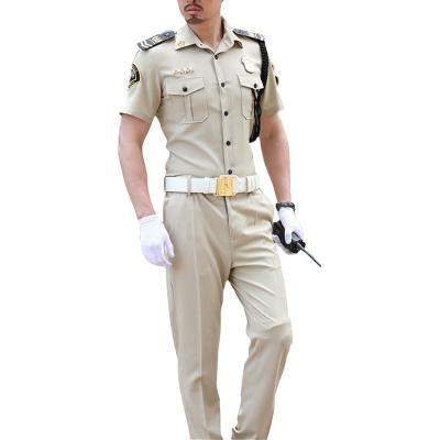 China Guard Uniform Guard, Buttons Security Uniform Set Guard For Sale Manufacturer Cheap Plain Color Short Sleeve For Unisex Customizable for sale