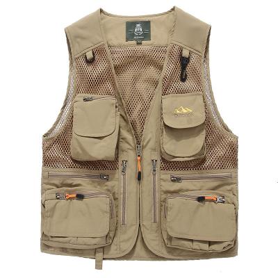 China Anti-wrinkle Mens Camouflage Vest Multi Pockets Cargo Vest Vest For Climbing Camping Hiking for sale