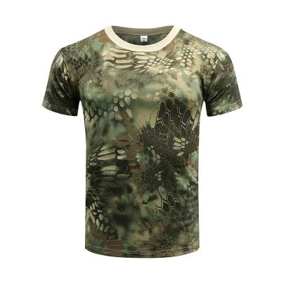 China Anti-Wrinkle Men's Sports Camouflage Outdoor T-shirt Training Shirt Quick Dry Breathable Short Sleeve Shirt Tight Tops Gym Running Shirt for sale