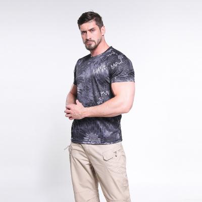 China Anti-Wrinkle Men's T-shirts Base Layer Camouflage Fitness Tights Camouflage Shorts Quick Dry Sleeve Tops Compression Tees Shirt for sale