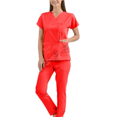 China New Medical Style 100% Eco-Friendly Cotton Scrubs Uniforms Sets Nurse Medical For Women for sale