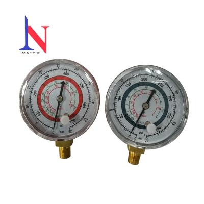 China Red And Blue Various Pressure Fridge Refrigerant Manifold Indicator for sale