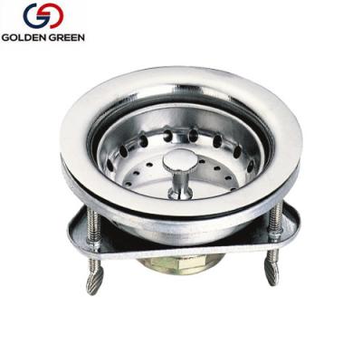 China Contemporary Kitchen Sink Strainer With Removable Deep Waste Basket / Sealing Lid Stainless Steel for sale