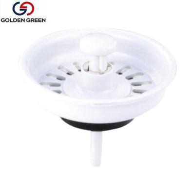 China Kitchen Modern White ABS Plastic Sink Strainer Basket for sale