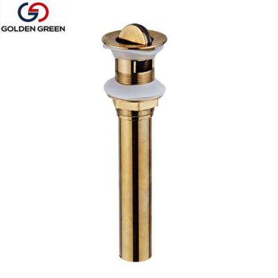 China Contemporary gold plating pop-up drain for sale