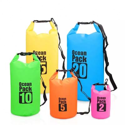 China Plastic Outdoor Wholesale Ocean Packing 5L 10l 15L 20L Boating Float Fishing Swimming PVC Outdoor Waterproof Dry Bag for sale