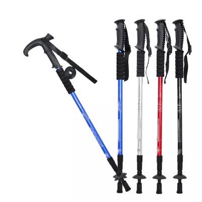 China Portable Outdoor Carbon Fiber Cane Retractable Trekking Pole Self Defense Cane for sale