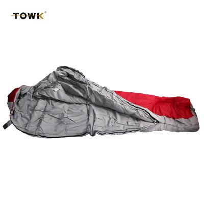 China Custom Foldable Outdoor Winter Camping Hiking Warm Waterproof Outdoor Sleeping Bag Winter Camping Sleeping Bag for sale