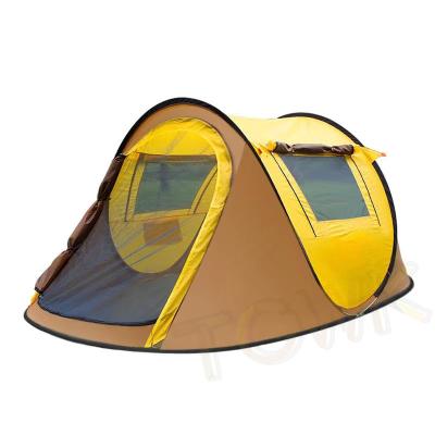 China Fully Automatic 2 3 Person Waterpoof Automatic Tent Sand Stall Camping UV Resistant Outdoor Waterproof Tent for sale