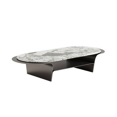 China Modern hot sale flower faced table oval household tea table multifunctional unique design style coffee table for sale